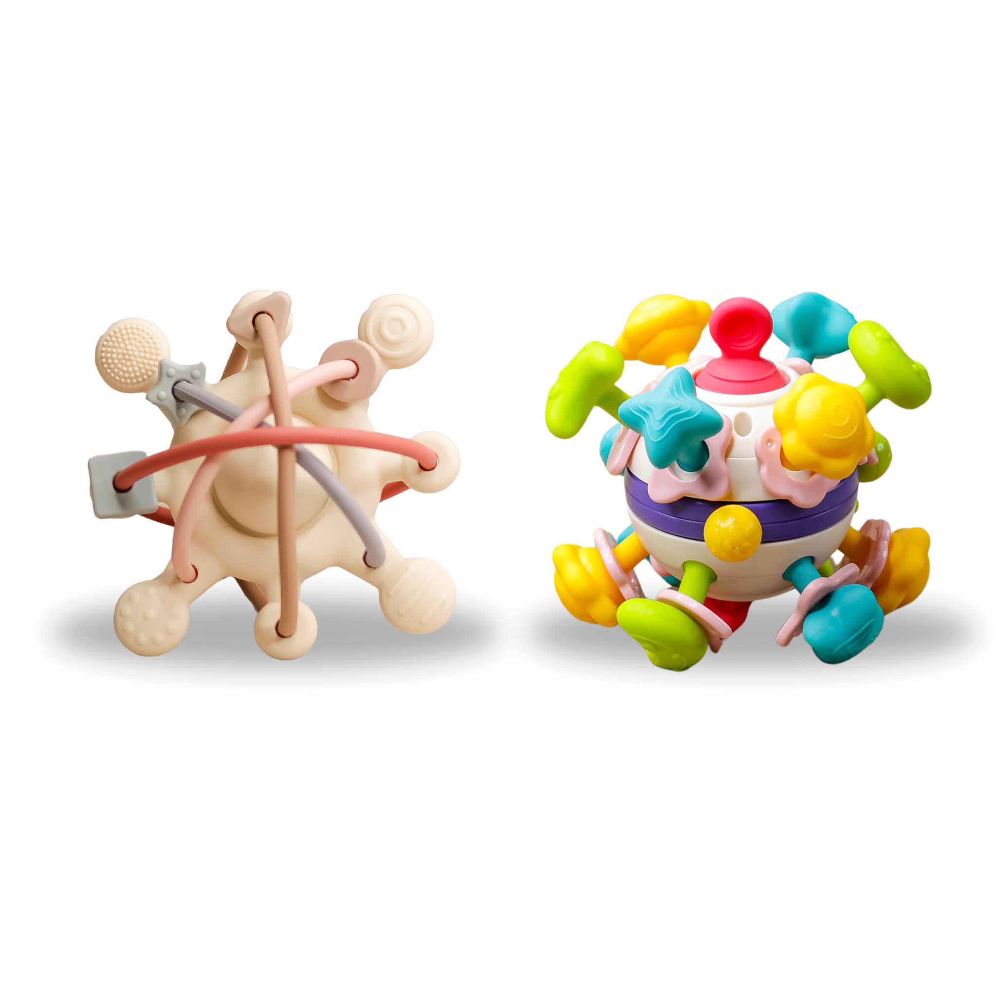 Bitey™ Ontdekkingsduo – Zintuiglijke Speel- & Bijtset voor Baby’s