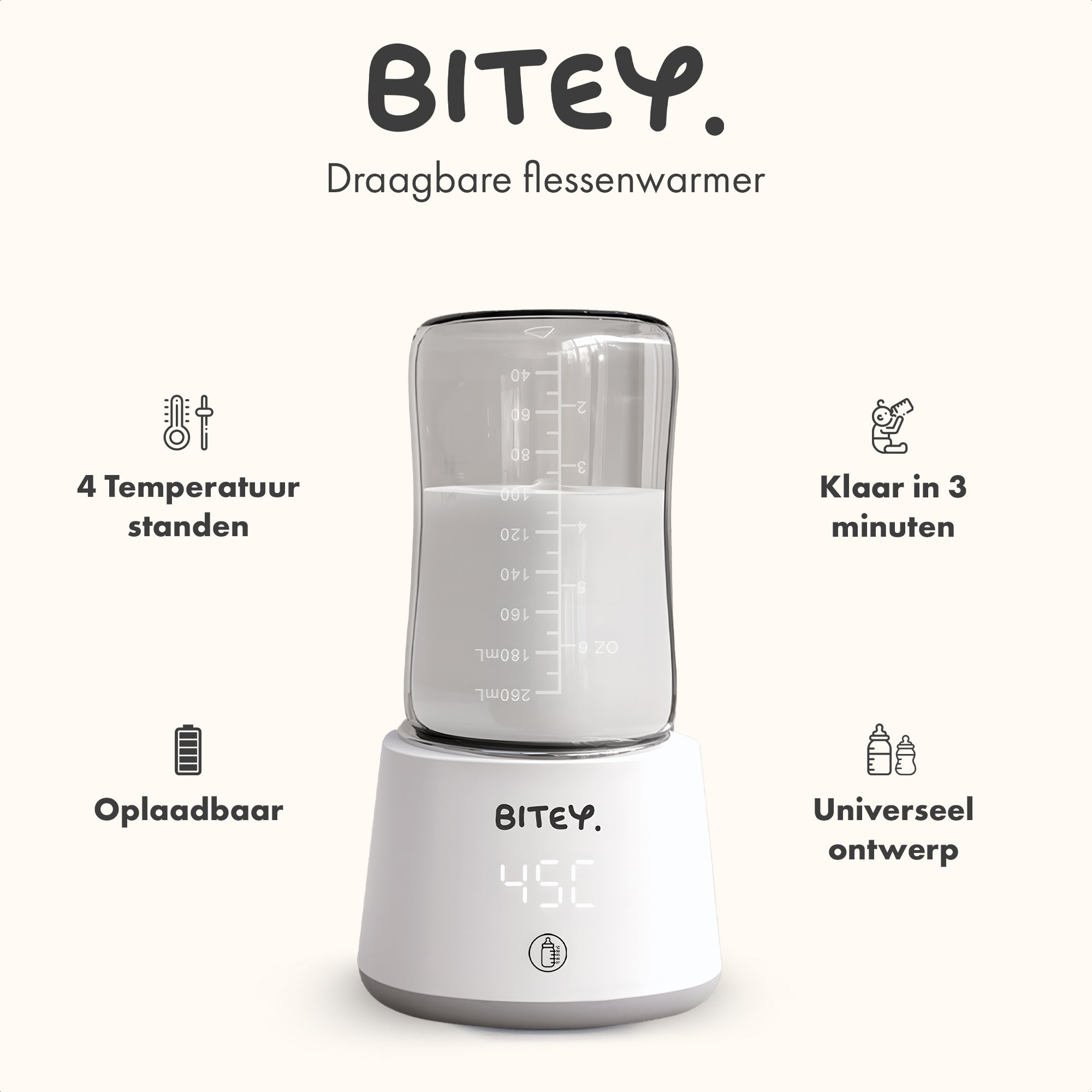 Draagbare Flessenwarmer