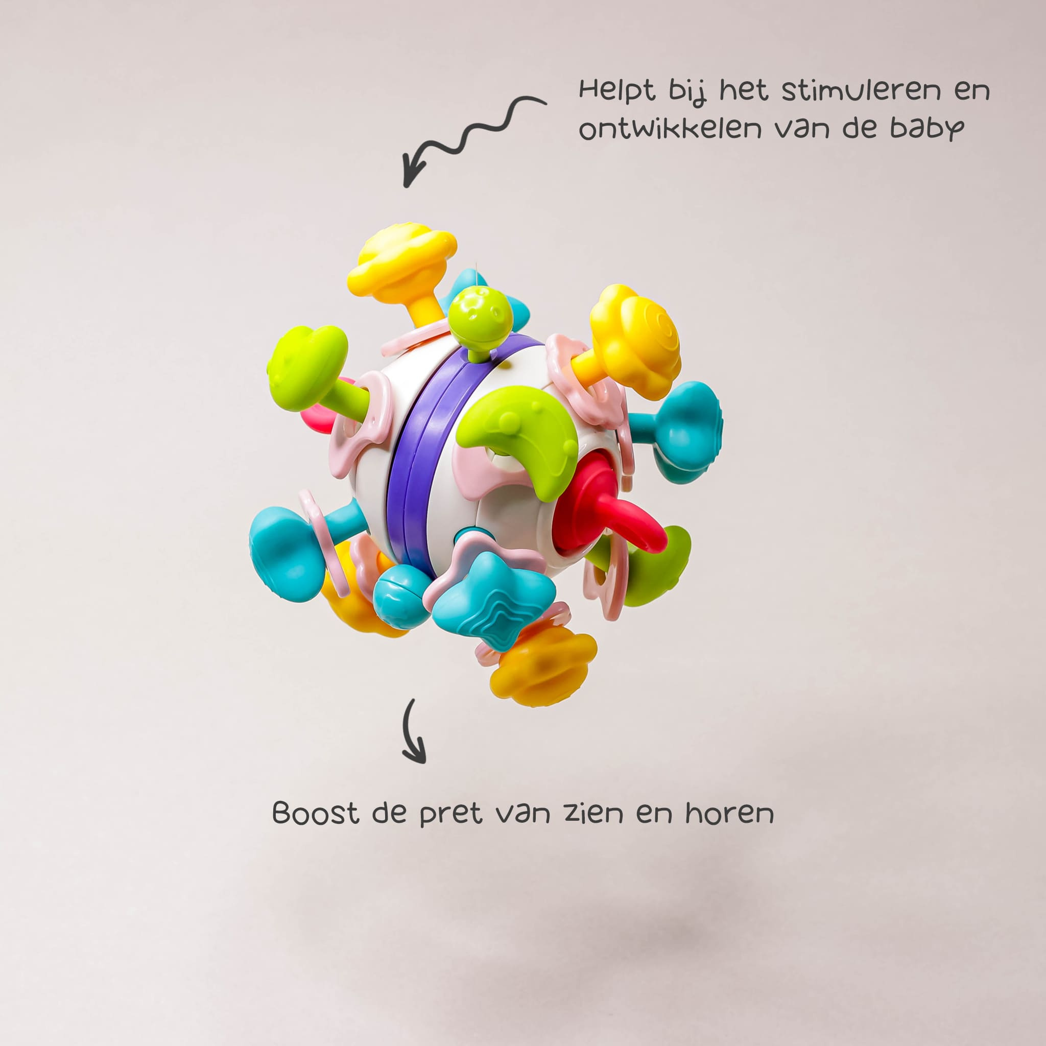 Bitey™ Ontdekkingsduo – Zintuiglijke Speel- & Bijtset voor Baby’s