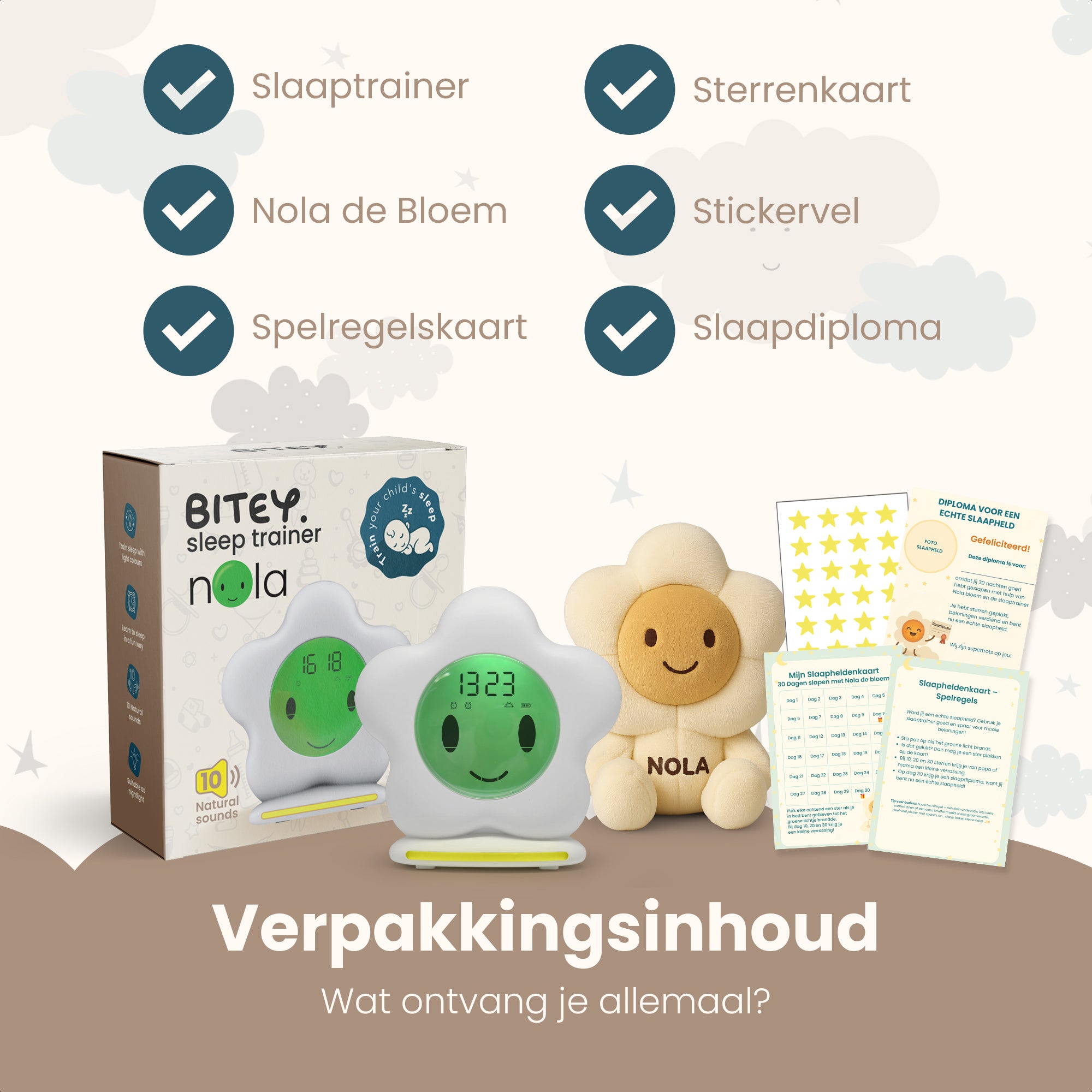 Nola’s Slaaptrainer – Compleet Pakket met Knuffel & Beloningssysteem