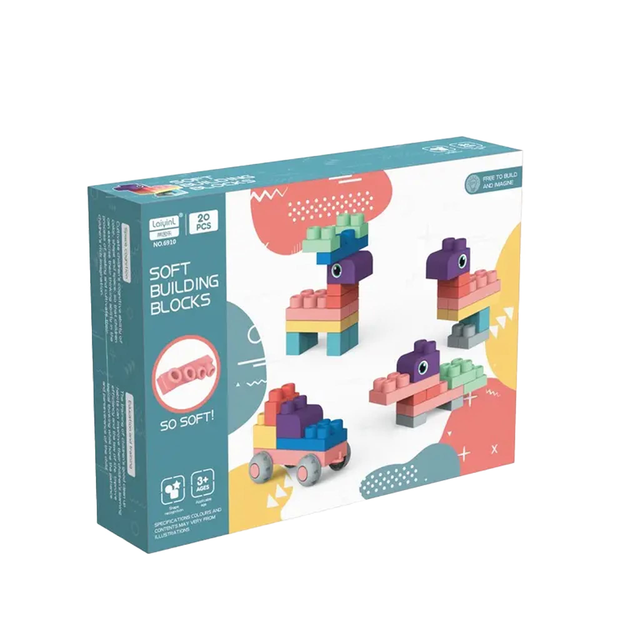Educatief - Siliconen - Blokken Set (20 blokken)