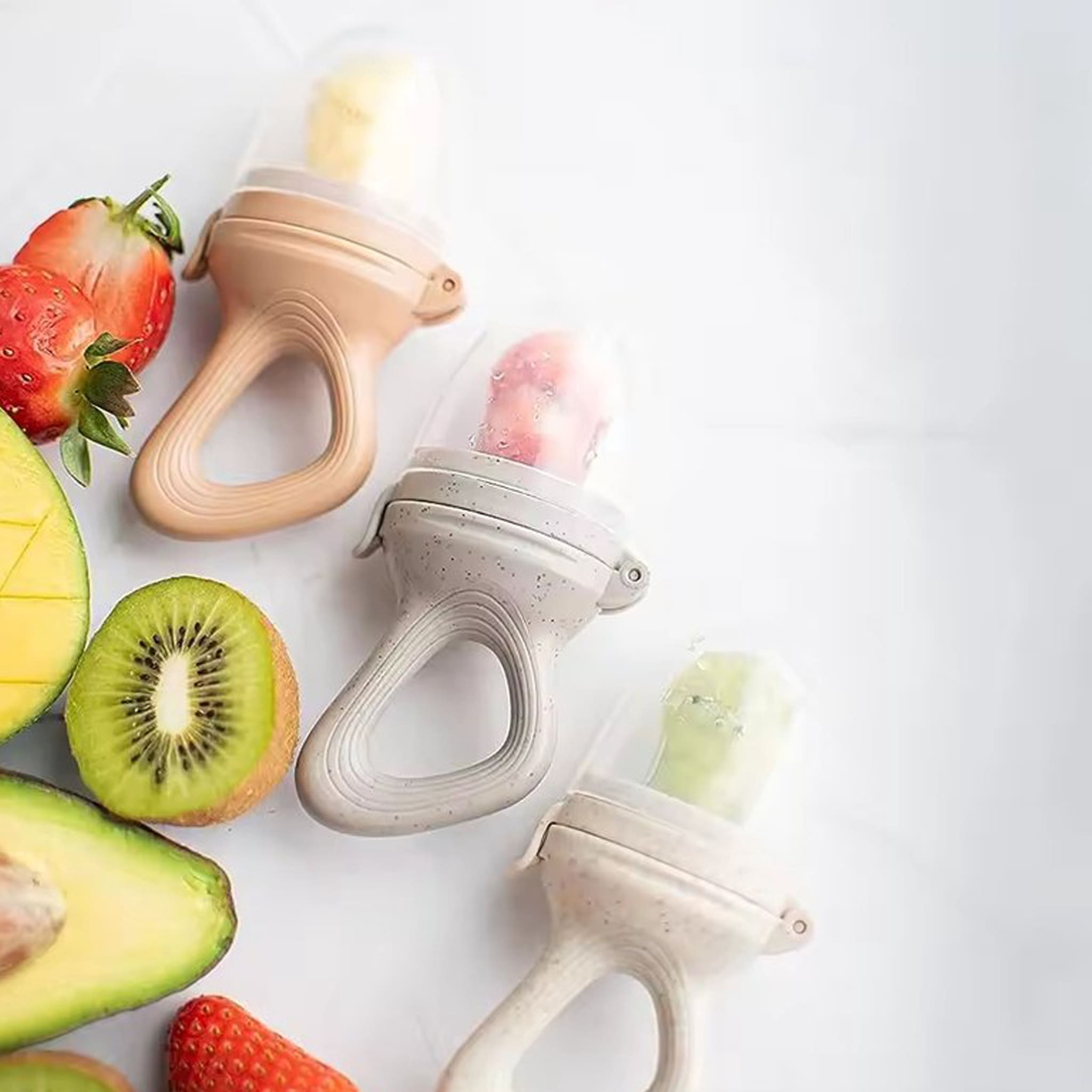 Obst-Gemüse-Futterspender / Knabberbeutel (3er-Pack)
