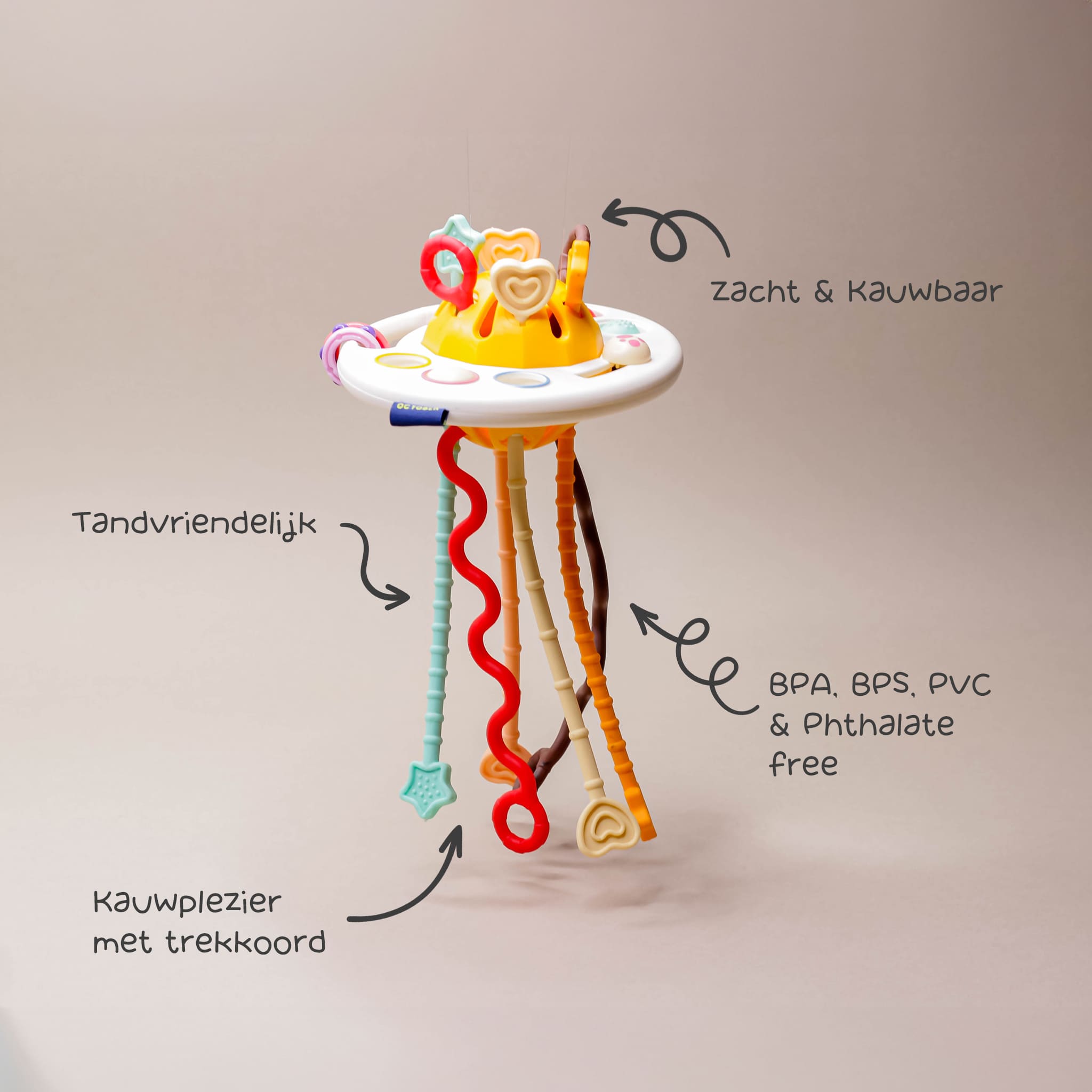 Combinatieset - Montessori Set - Ufo Speelgoed & Rammelaar Spin