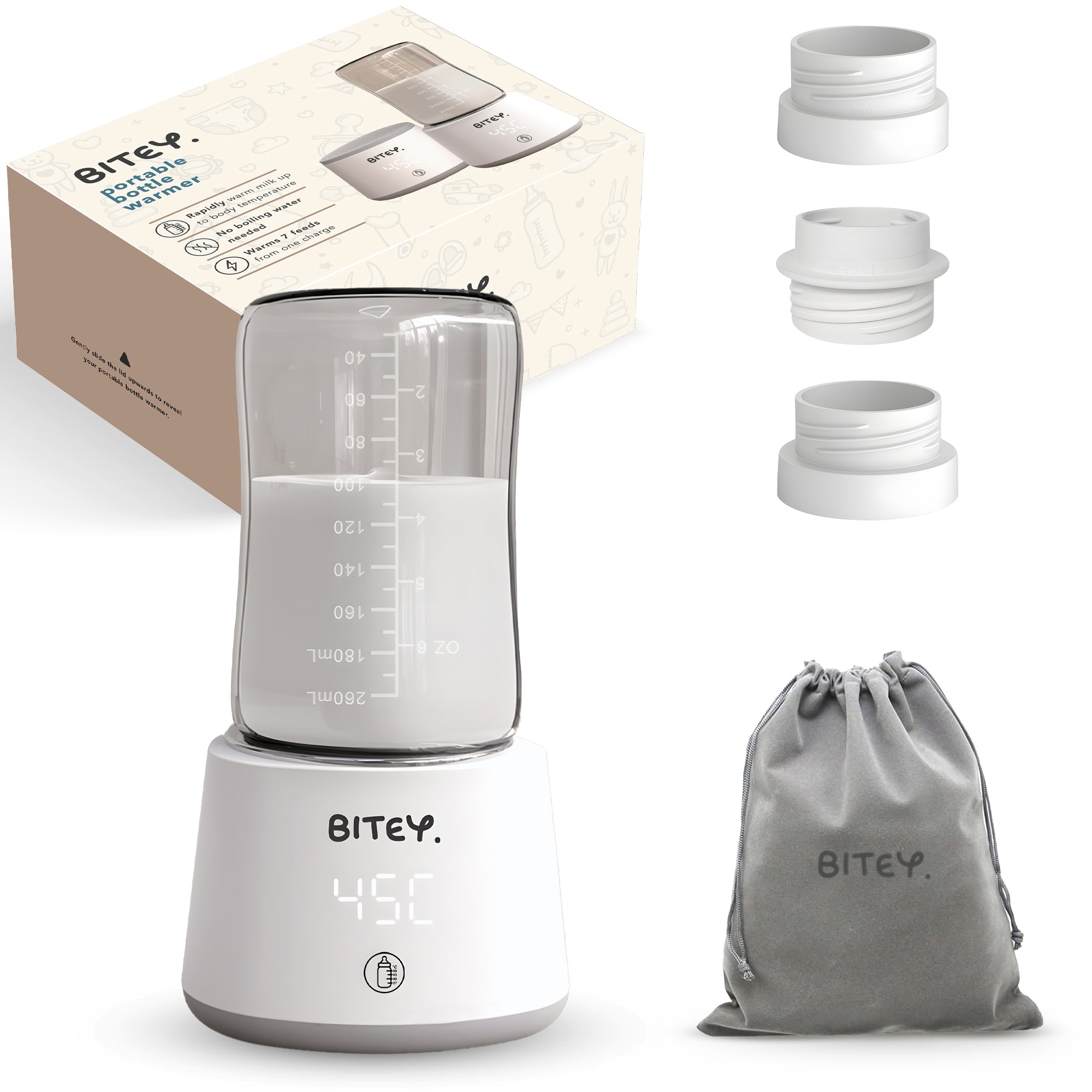 Bitey™ GoHeat Draagbare Flessenwarmer