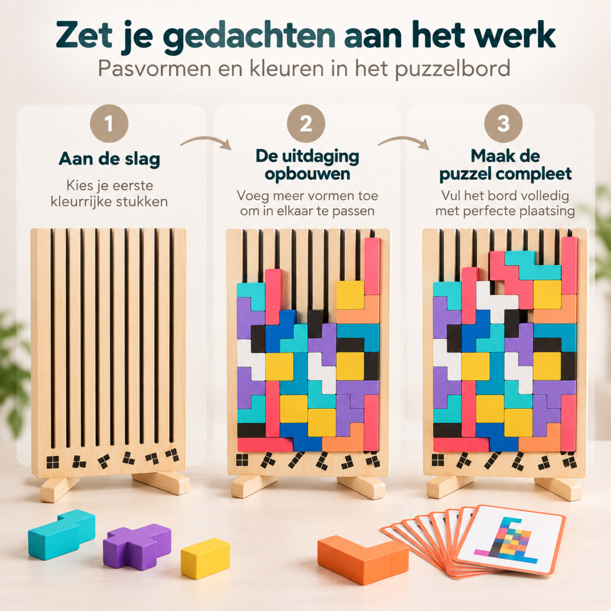 Houten Tetris Puzzel