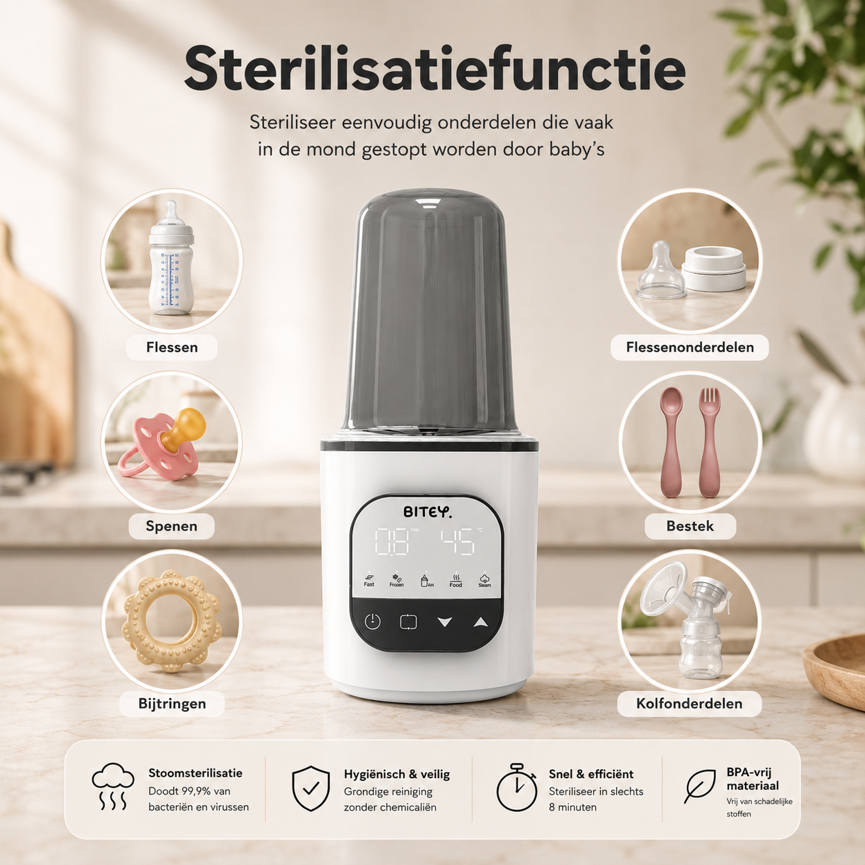 Flessenwarmer - Smart Steam