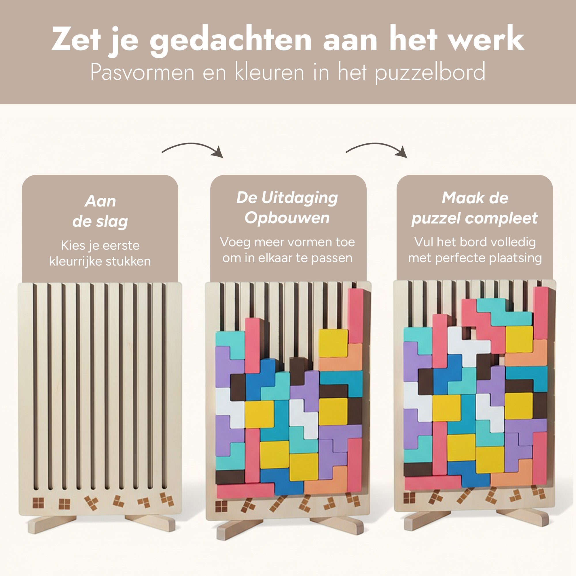 Houten Tetris Puzzel