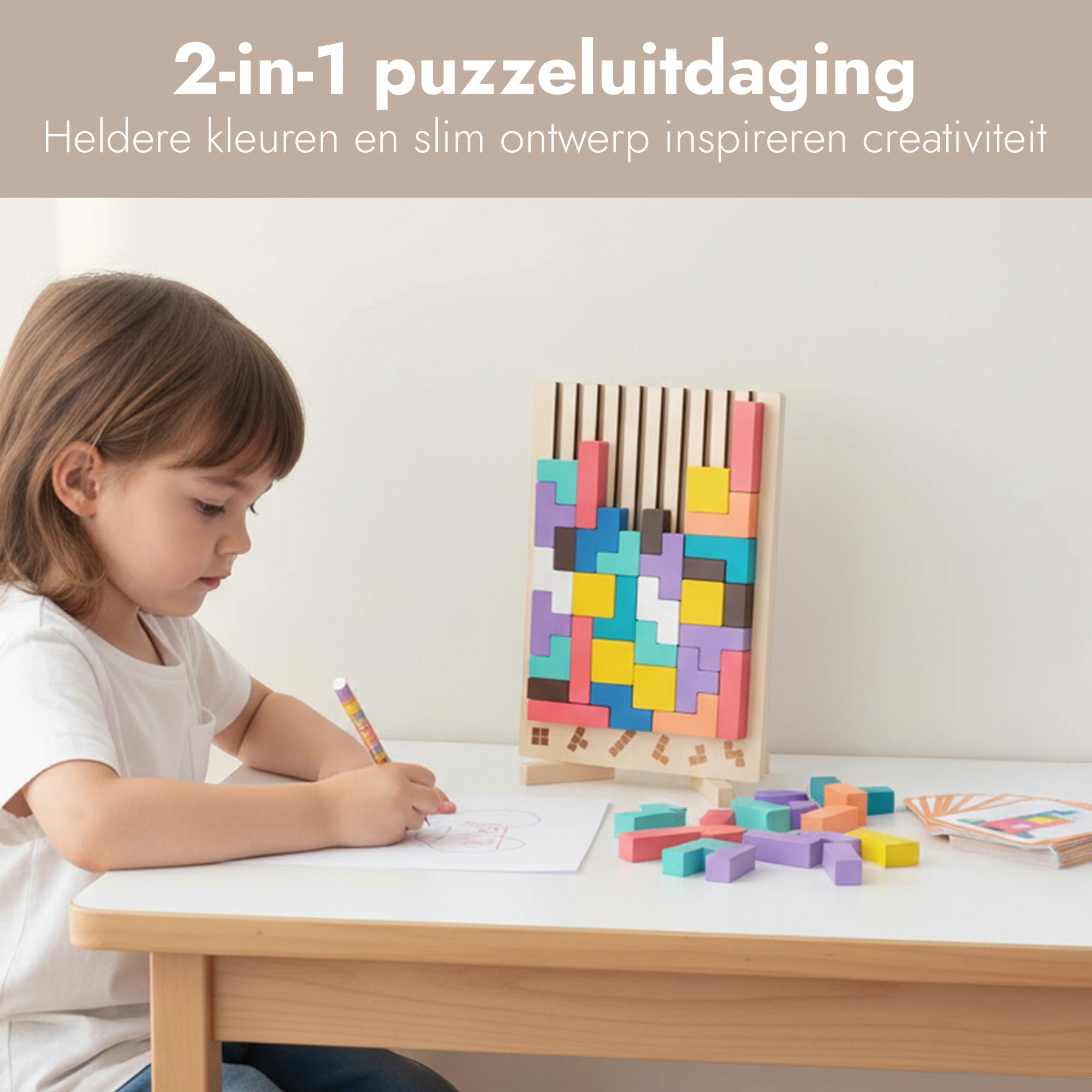 Houten Tetris Puzzel
