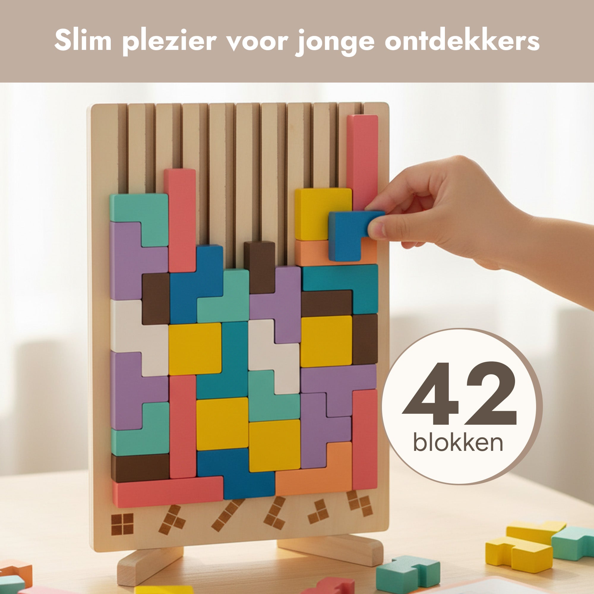 Houten Tetris Puzzel