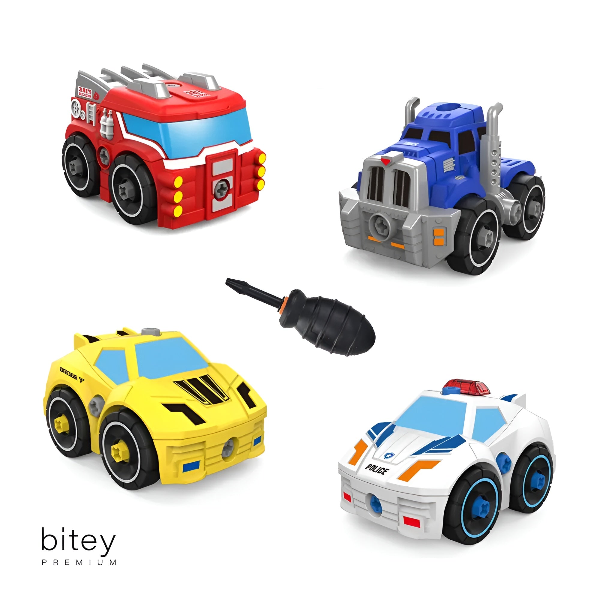 Educatief - Montessori - Compleet Set (4 autovoertuigen) - City Cars