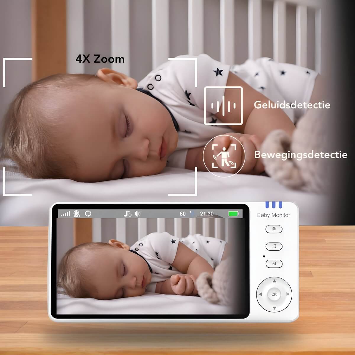 Babyfoon met Camera (5 Inch) - HD Scherm